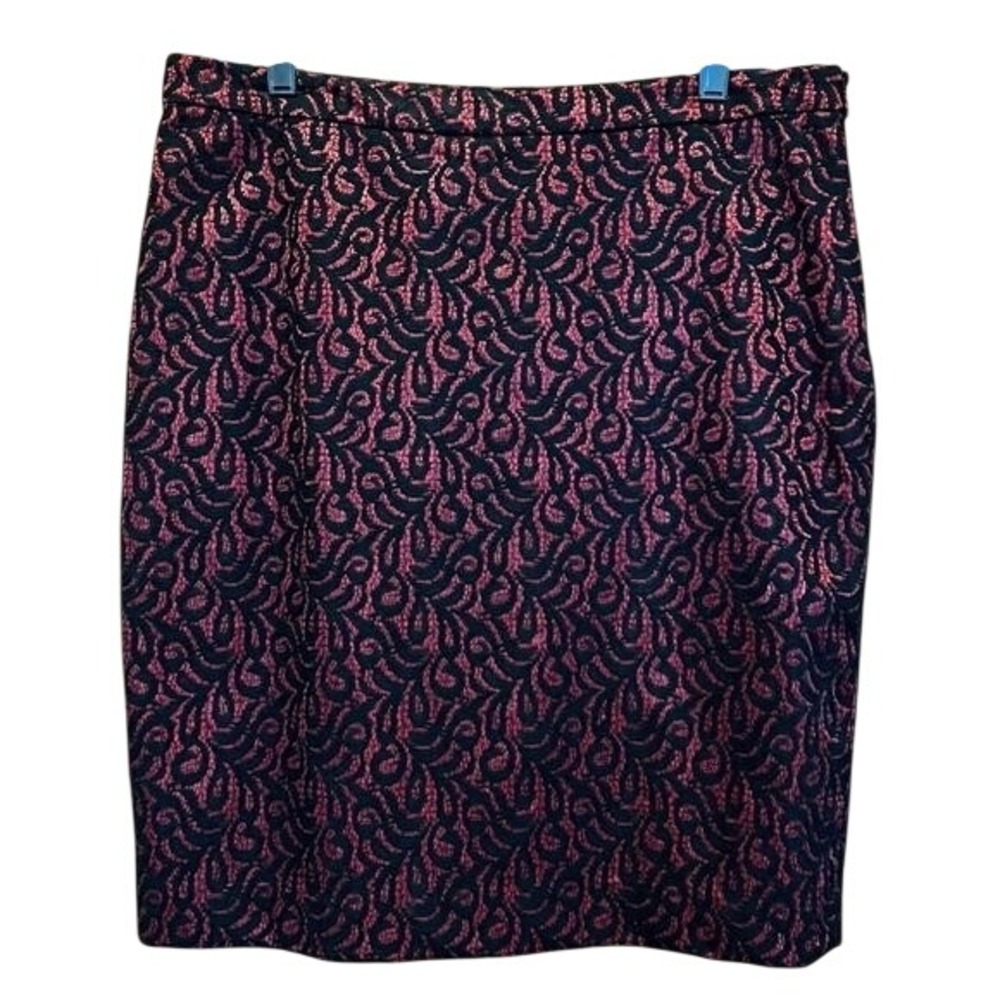 Office Siren Lace Pencil Skirt 12 Knee Length Elegant Old Money Holiday Corpcore